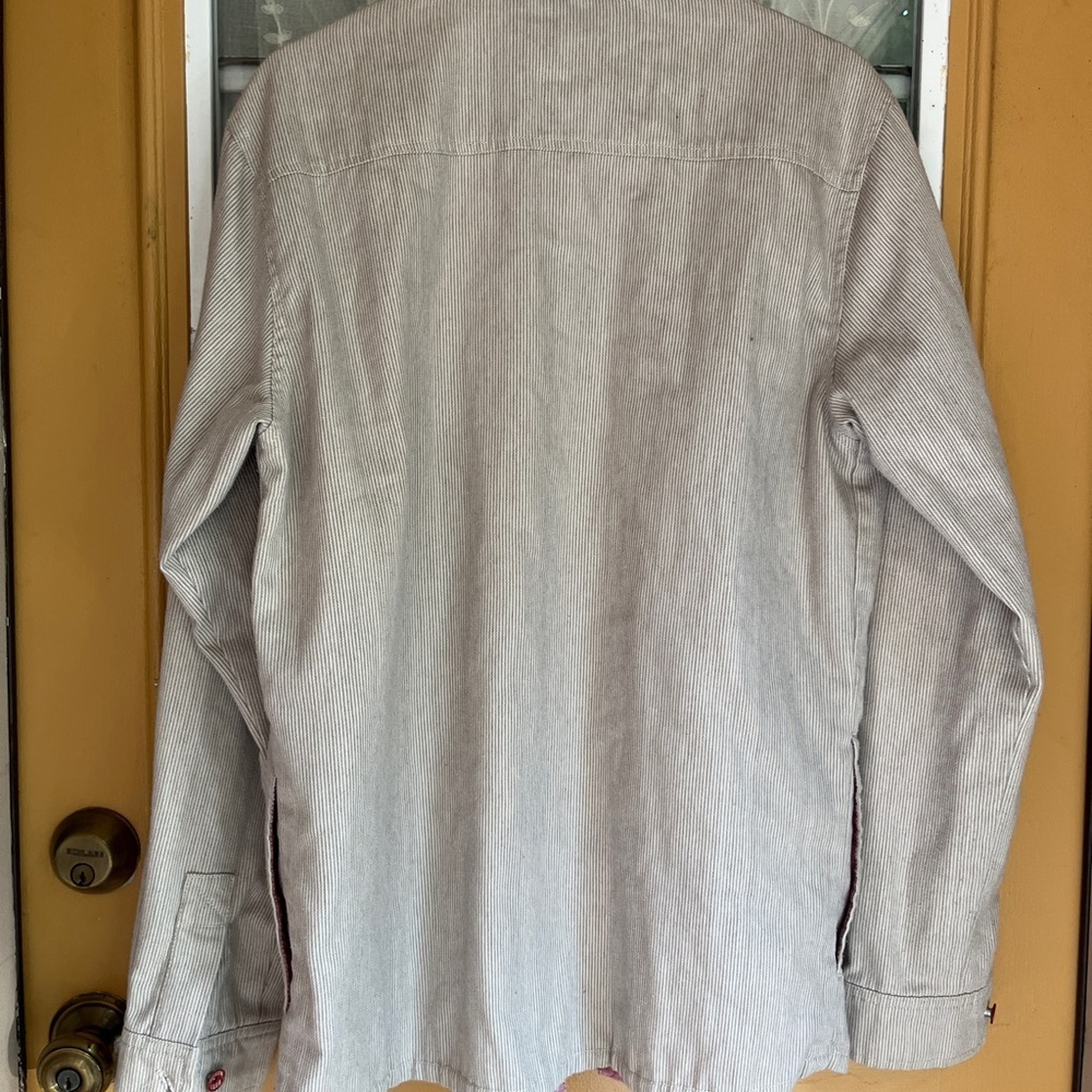 Nixon Men's Striped Gray Shirt Jacket - Picture 7 of 13